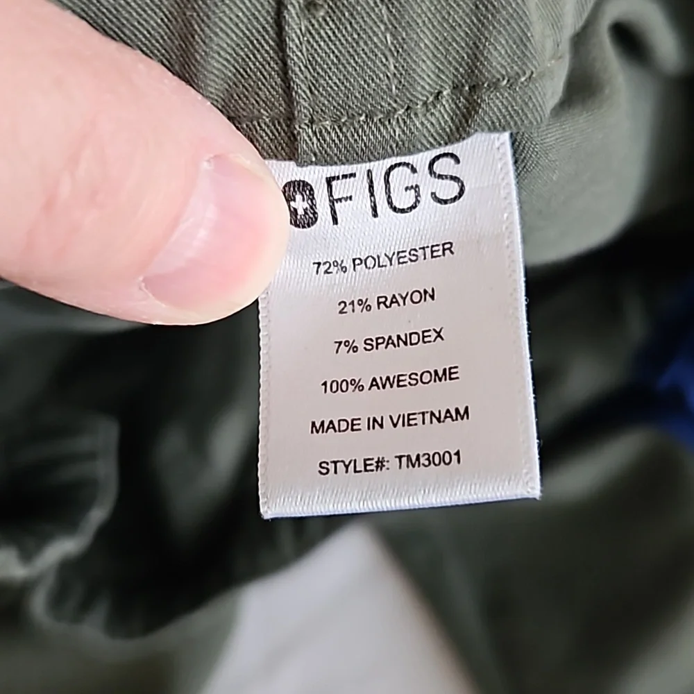 Figs Axim Cargo Long Green Pants Lot Size Men's XL